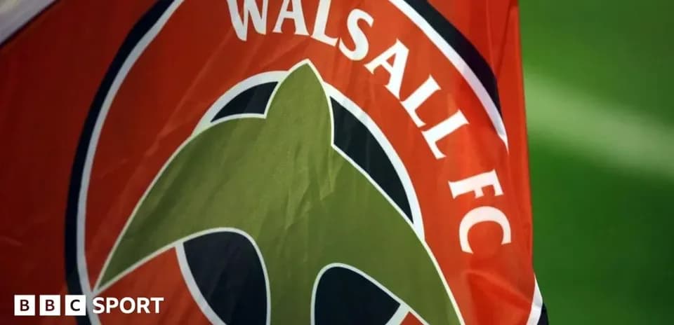 Walsall FC club logo on flag