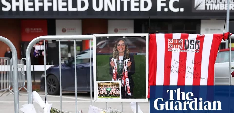 Memorial outside Sheffield United F.C. with flowers
