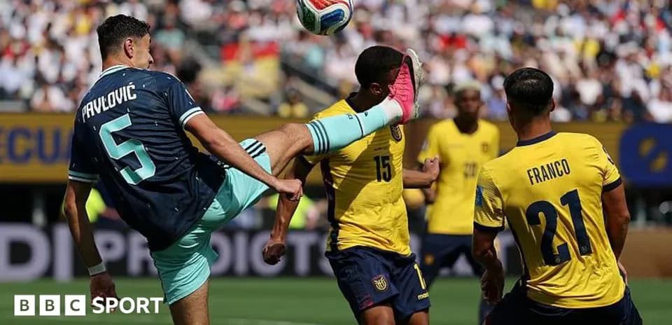 Player kicking ball during a football match