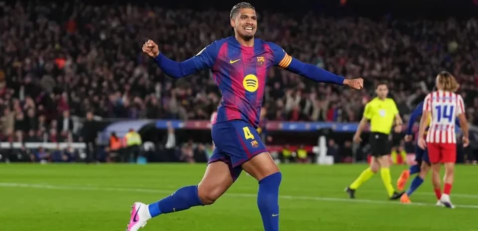Barcelona player celebrating during match at Camp Nou