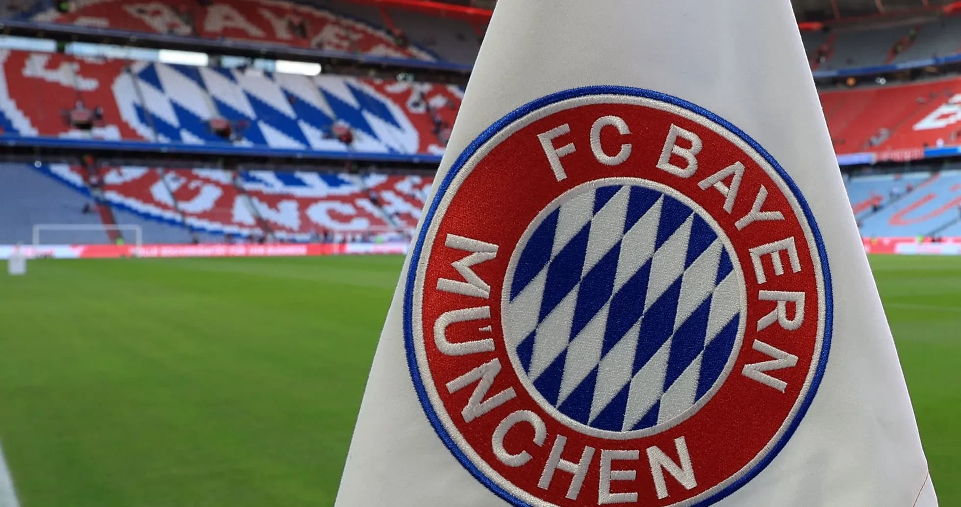 FC Bayern München flag in stadium before match
