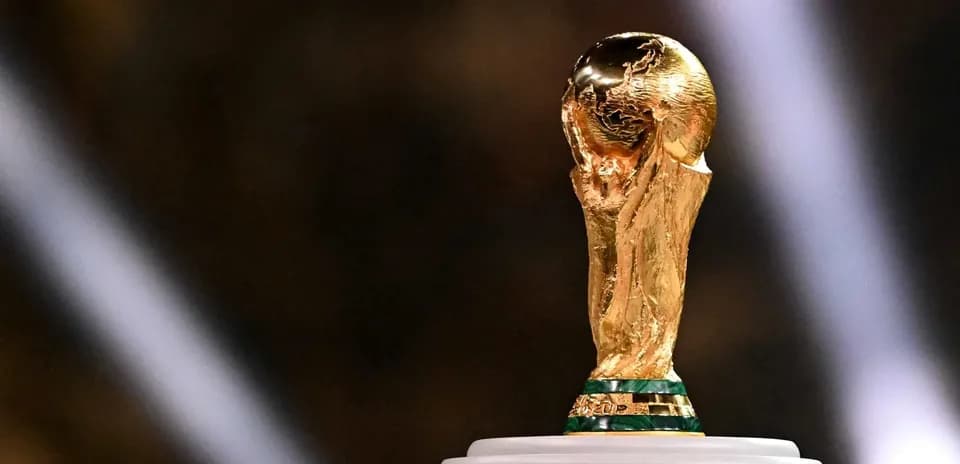FIFA World Cup trophy on display