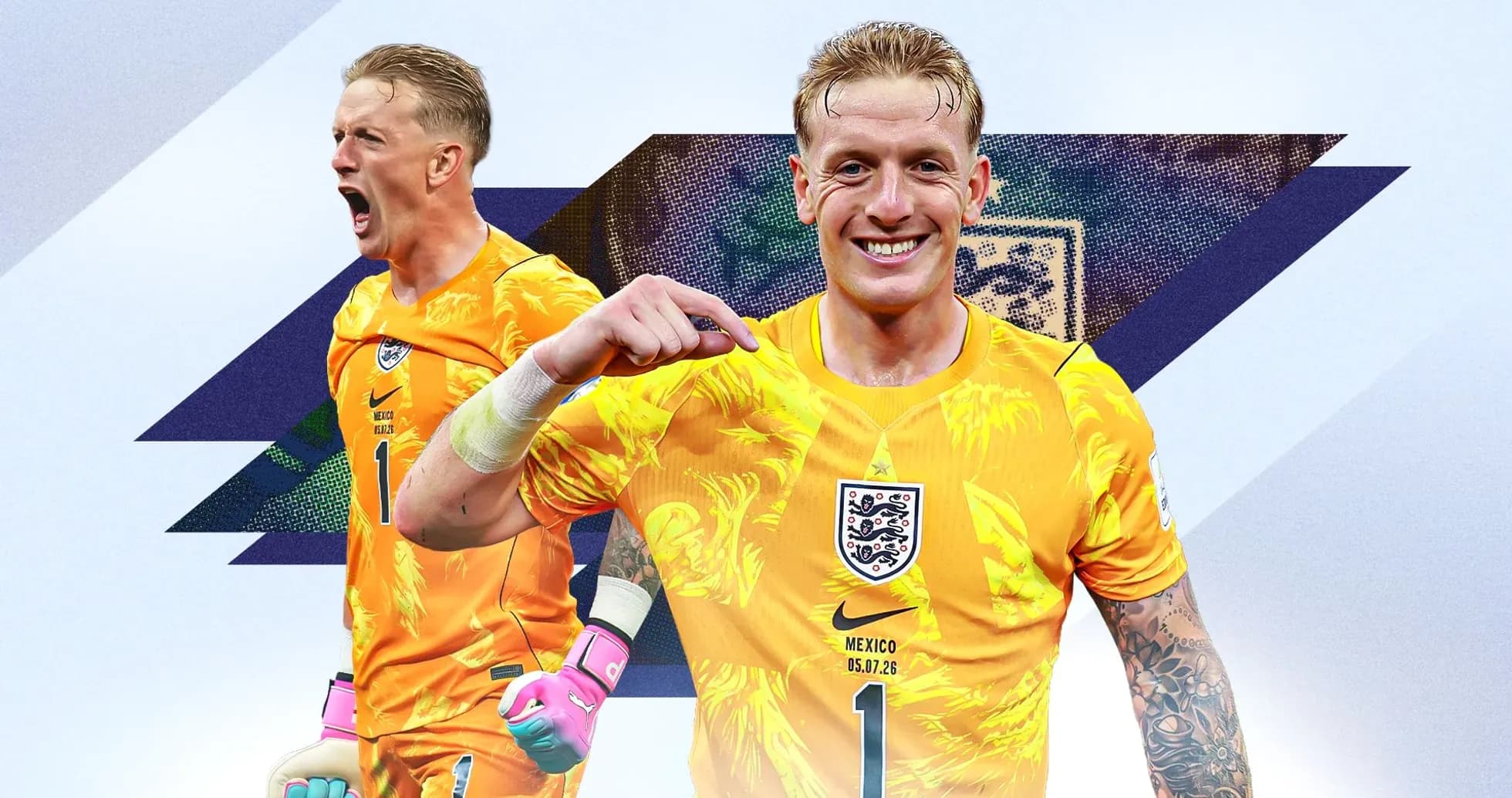 Goalkeeper celebrating in bright yellow kit