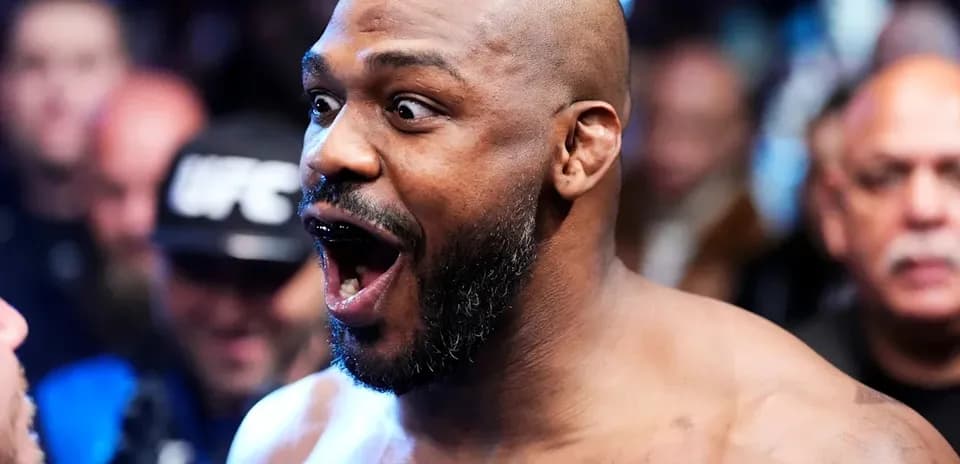 Jon Jones celebrating before UFC match