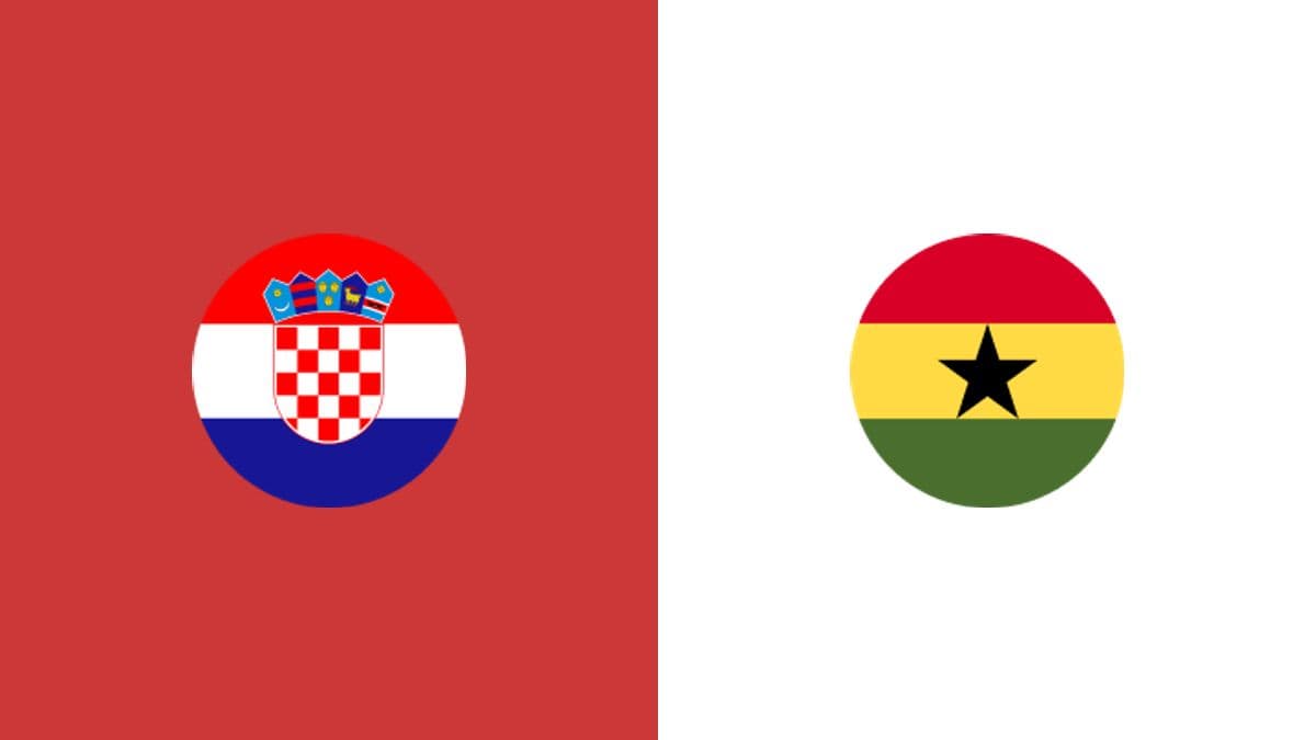 Croatia and Ghana national flags side by side