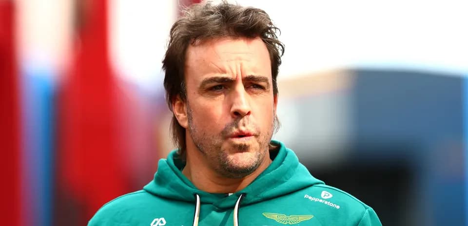Formula 1 driver in Aston Martin team hoodie