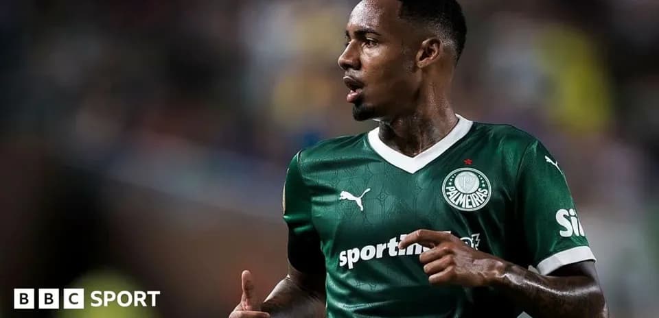 Futbolchi Palmeiras jamoasi formasida maydonda