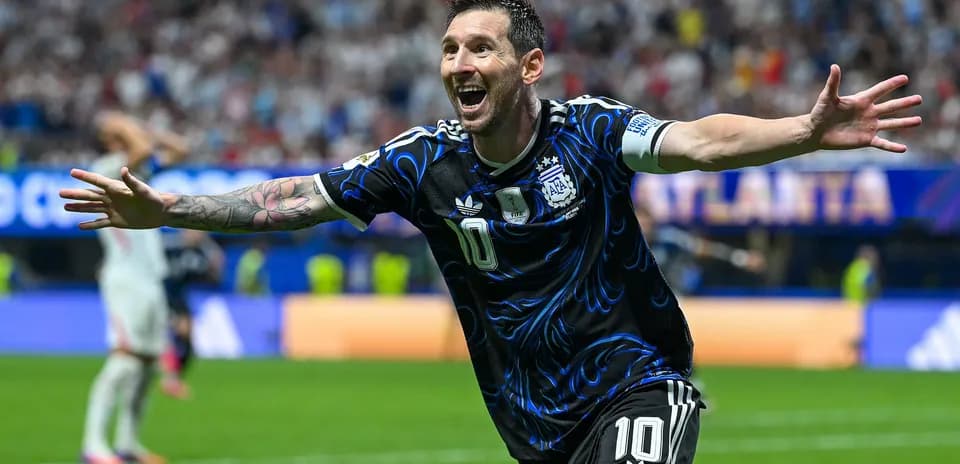 Lionel Messi celebrating a goal during match
