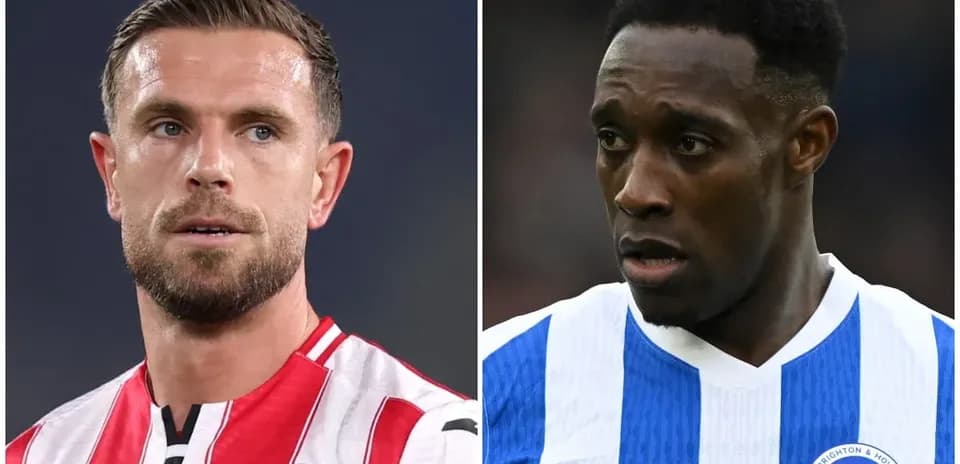 Brentford and Brighton players in team jerseys