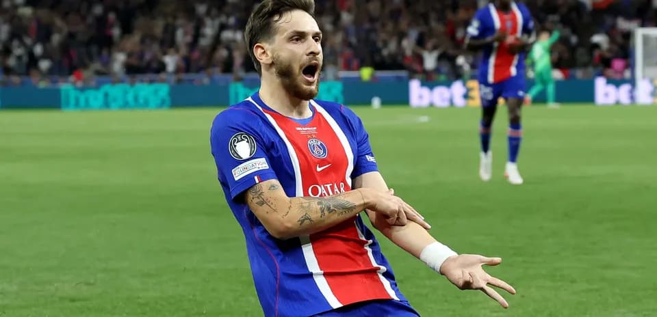 PSG player celebrating after scoring a goal