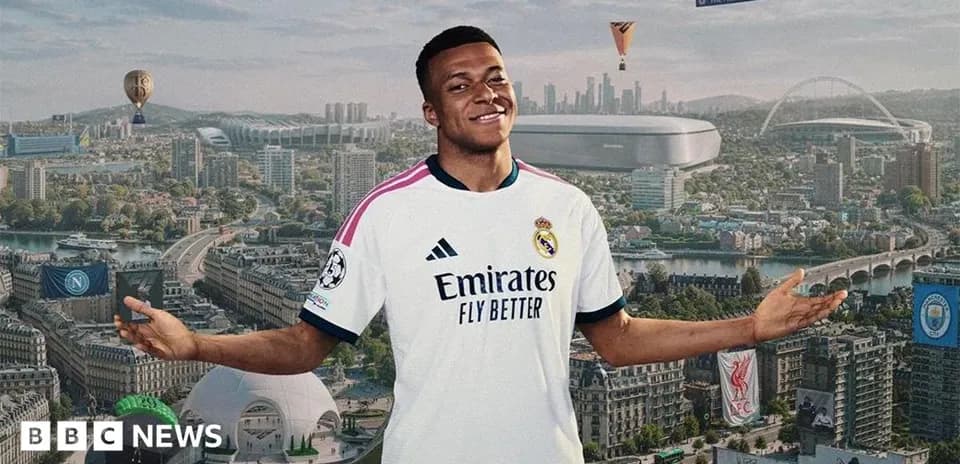 Futbolchi Kylian Mbappé Real Madrid formasi bilan