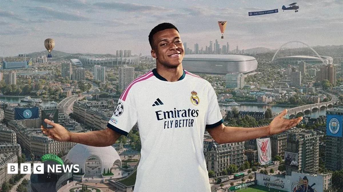Futbolchi Kylian Mbappé Real Madrid formasi bilan