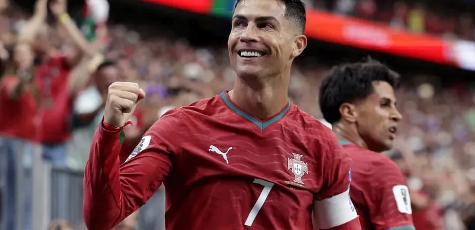Cristiano Ronaldo celebrating during a match