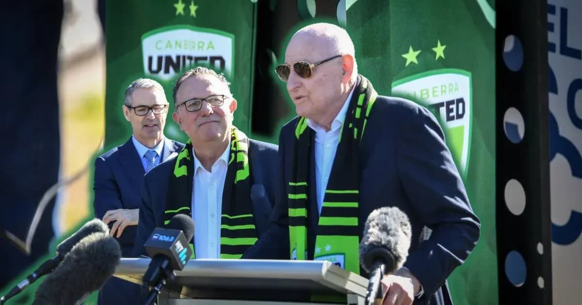 Press conference with Canberra United representatives speaking