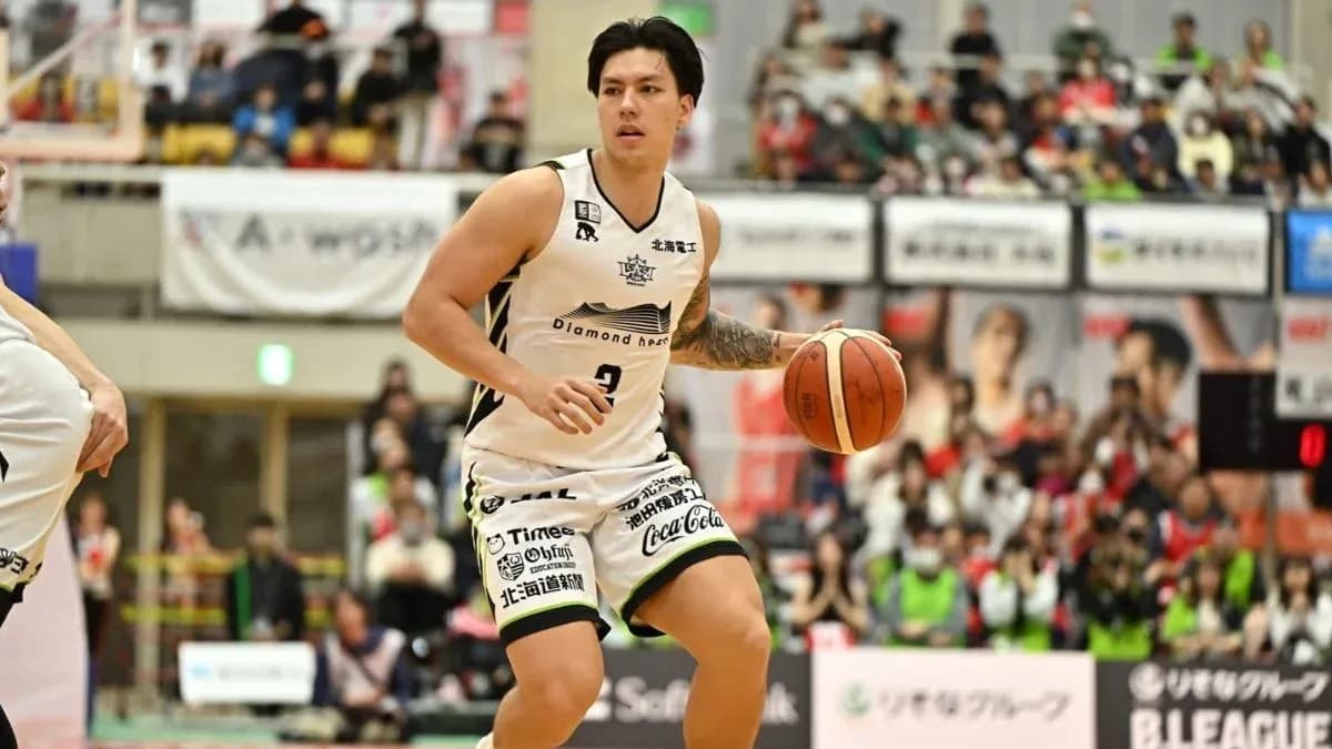 Basketball player dribbling ball during a game