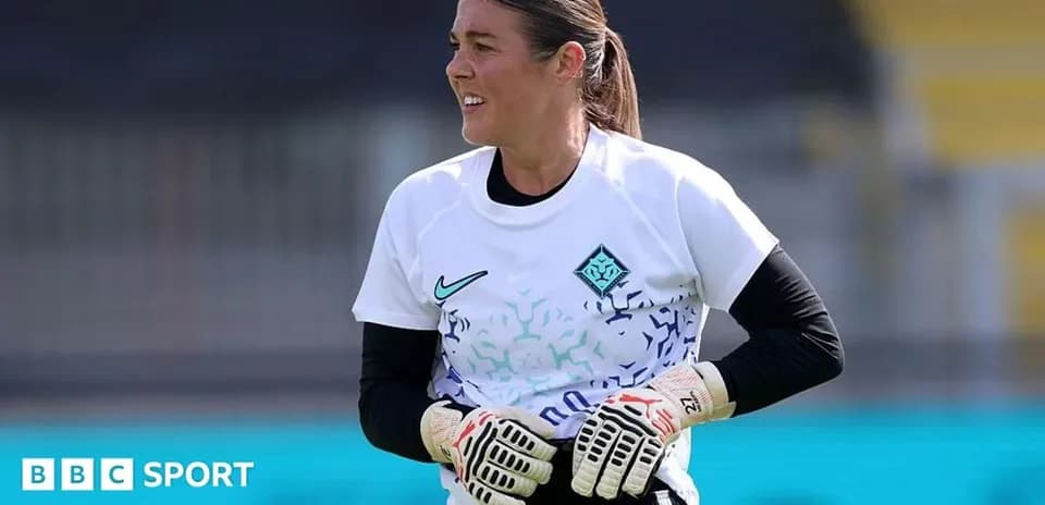 Goalkeeper warming up during training session