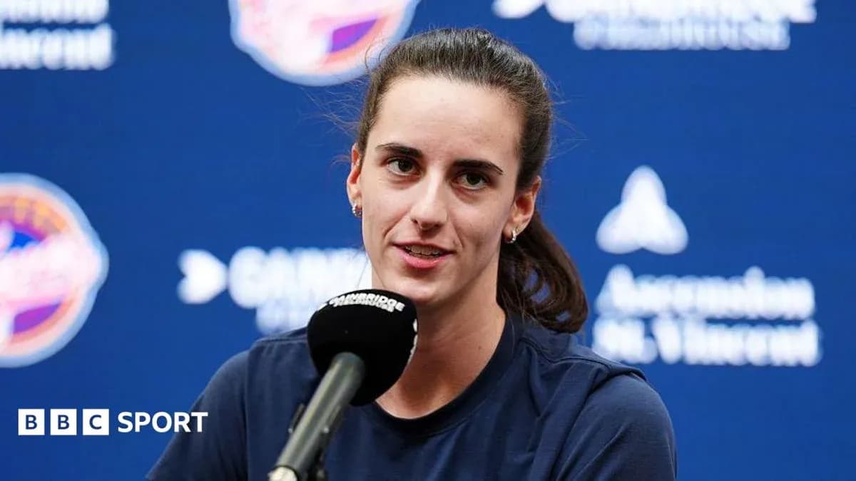 Tennis player speaking at press conference microphone