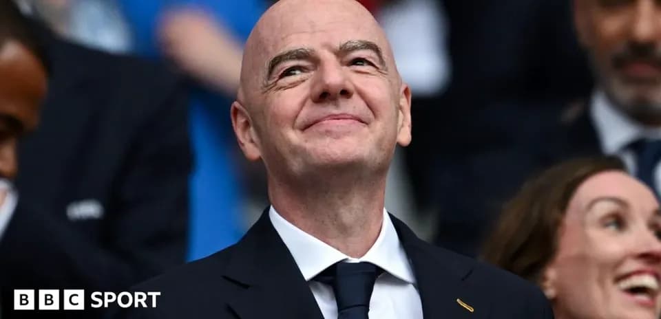 FIFA president smiling at event
