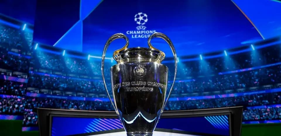 Champions League trophy on display at event