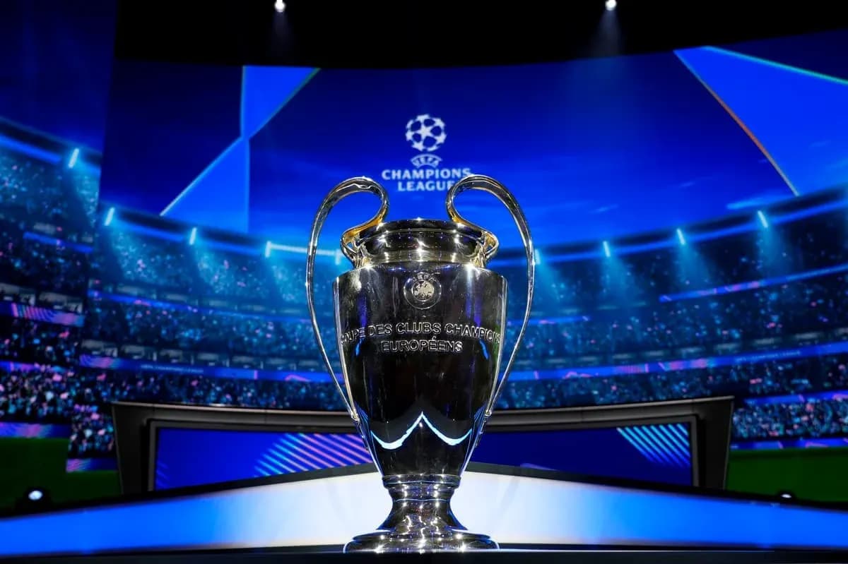 Champions League trophy on display at event