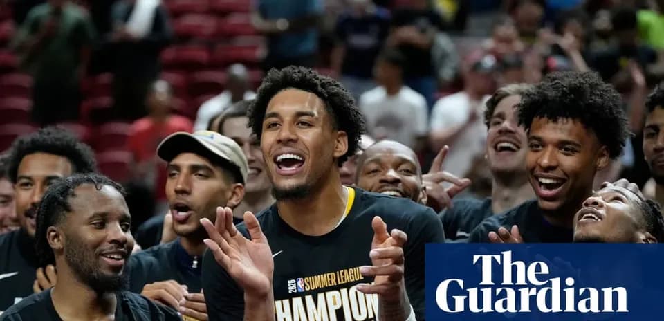 Basketball players celebrating a championship victory
