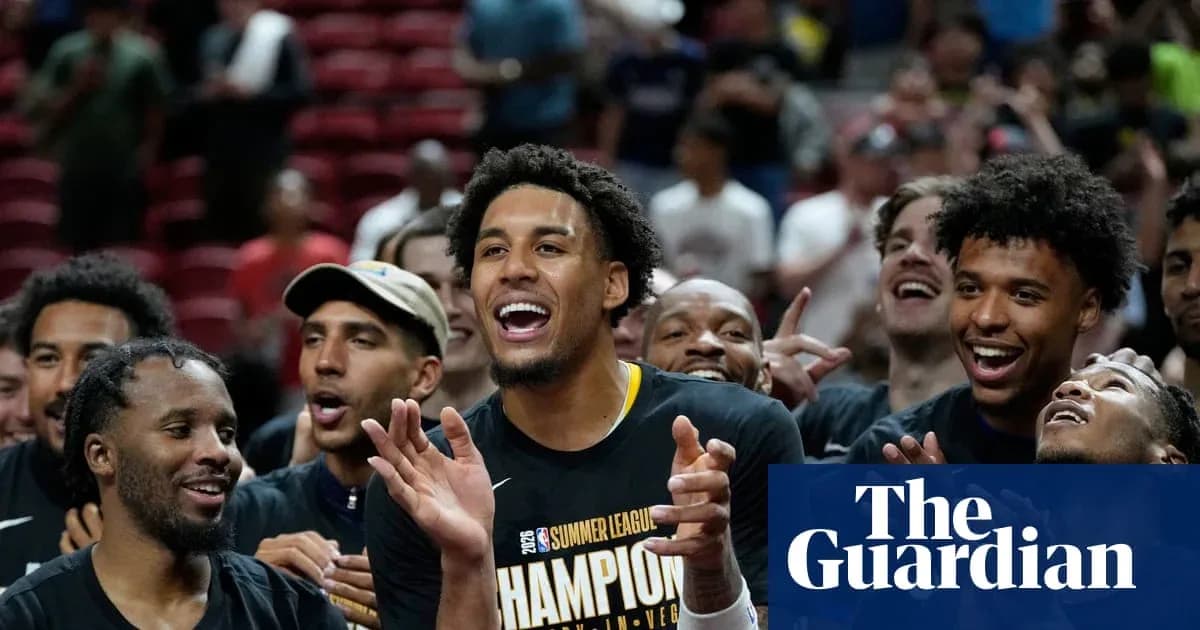Basketball players celebrating a championship victory