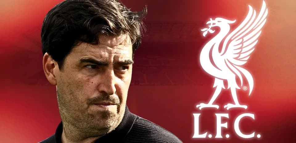 Liverpool FC logo with coach portrait background
