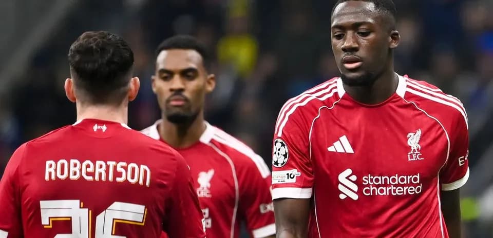 Liverpool players in red jerseys during match