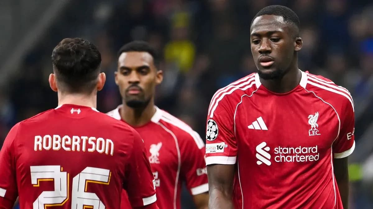 Liverpool players in red jerseys during match