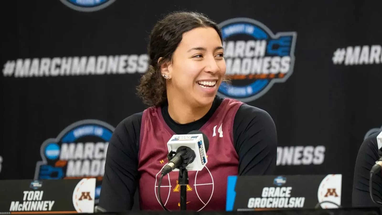 Tori McKinney at March Madness press conference