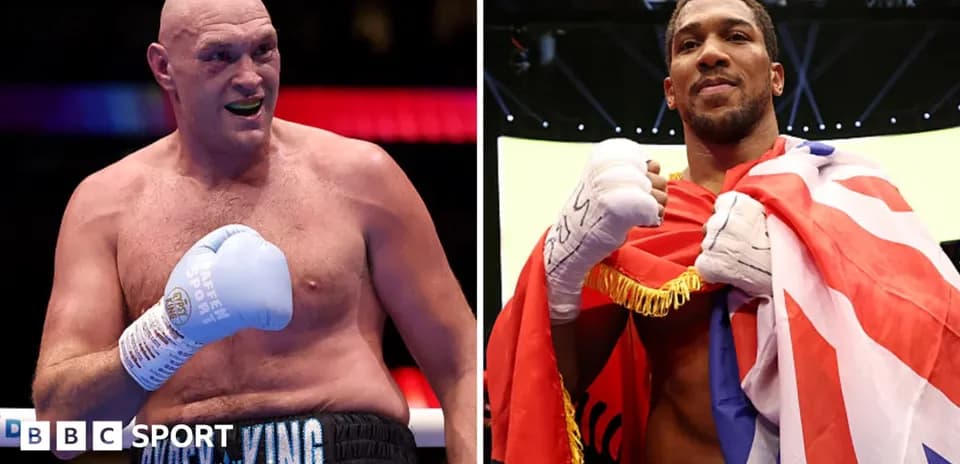 Tyson Fury and Anthony Joshua before boxing match