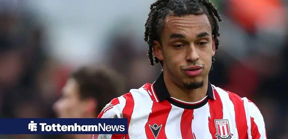 Futbolchi Stoke City formasida maydonda yurmoqda