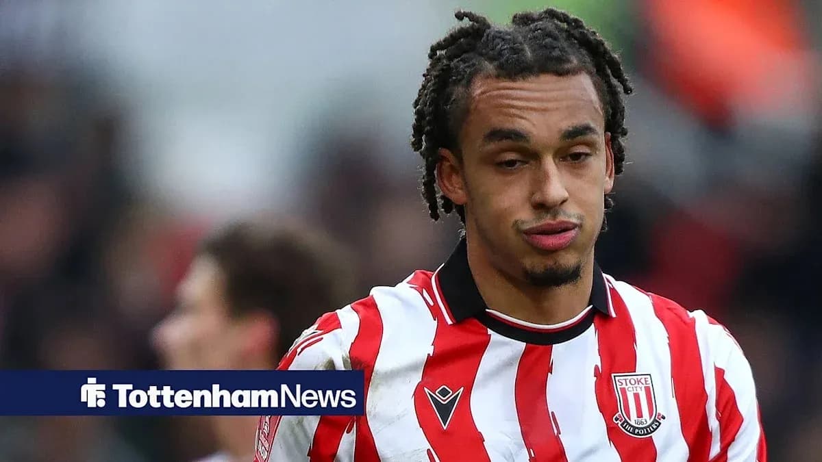 Futbolchi Stoke City formasida maydonda yurmoqda