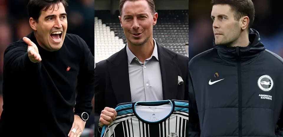 Three football coaches during press events