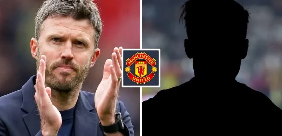 Men's football coach applauding with Manchester United logo