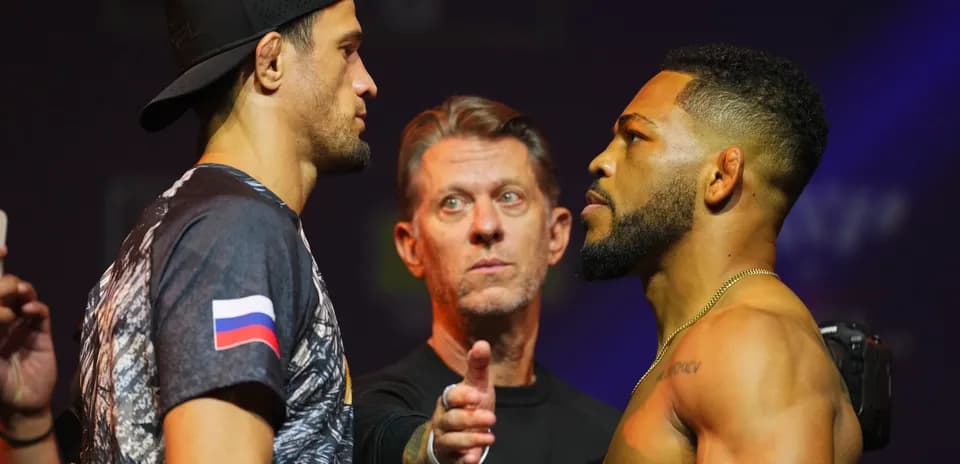 Fighters facing off at weigh-in event
