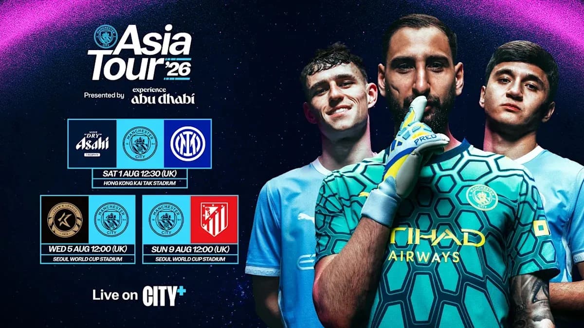 Manchester City players promoting Asia Tour 2026