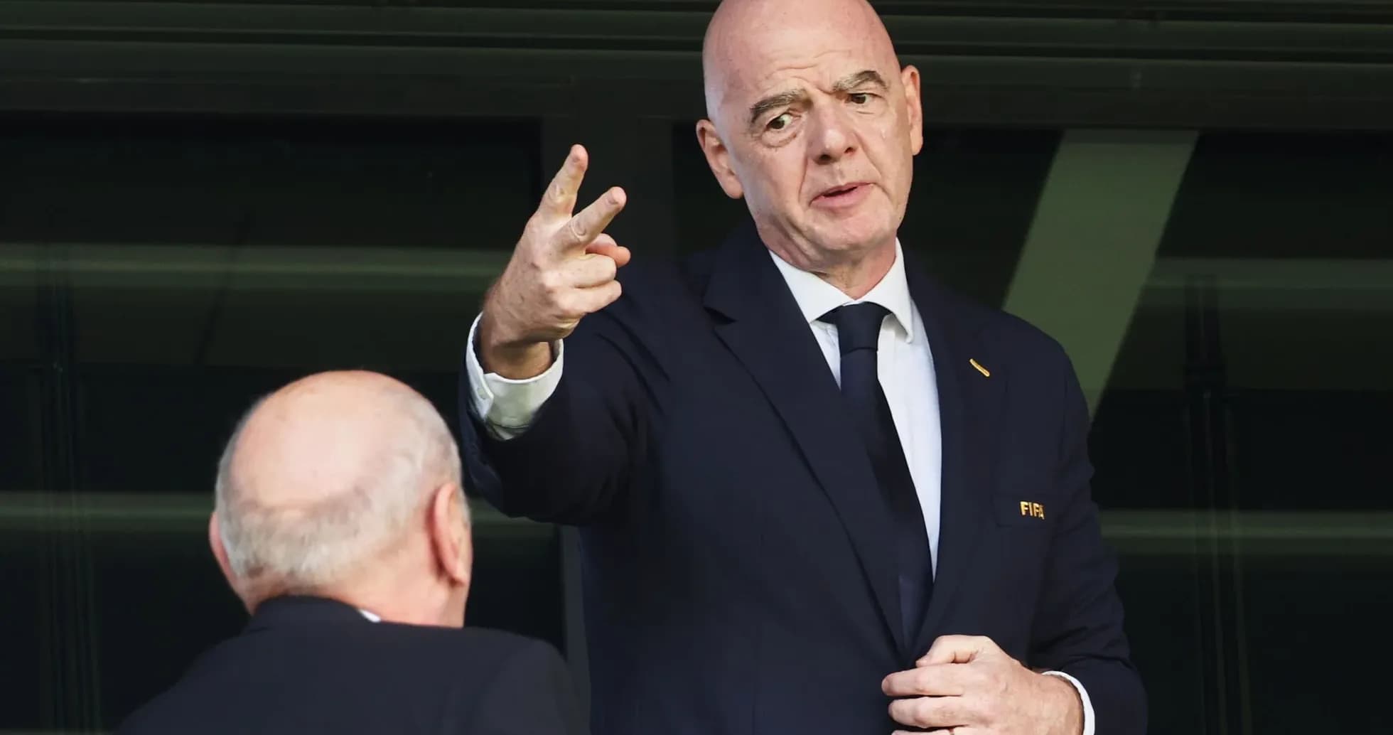 FIFA president speaking during an event