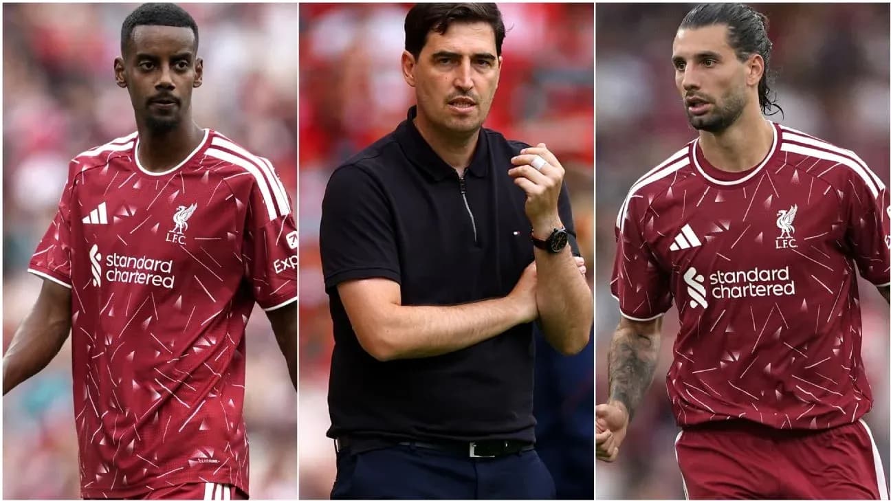 Liverpool players and manager during team event