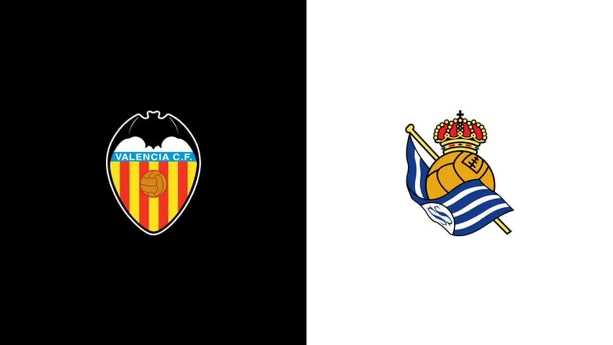 Logotiplar: Valencia C.F. va Real Sociedad