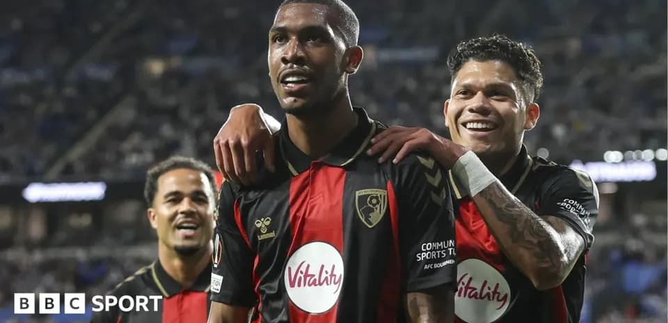 AFC Bournemouth players celebrating a goal together
