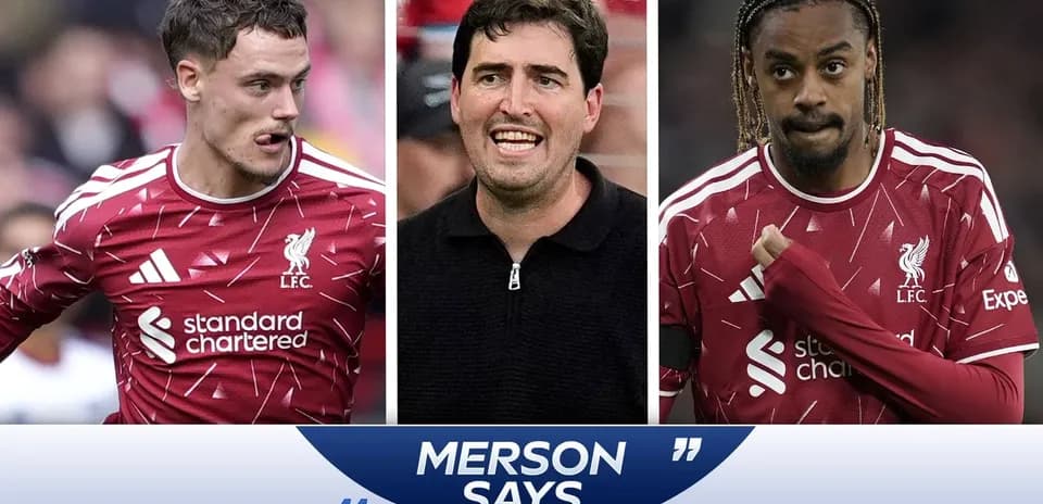 Liverpool players and coach during a match commentary