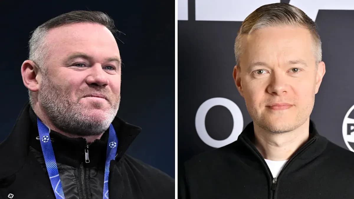 Two men posing for portraits, one smiling