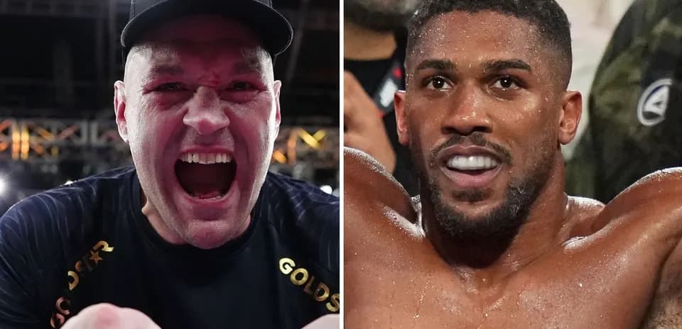 Tyson Fury and Anthony Joshua after boxing match