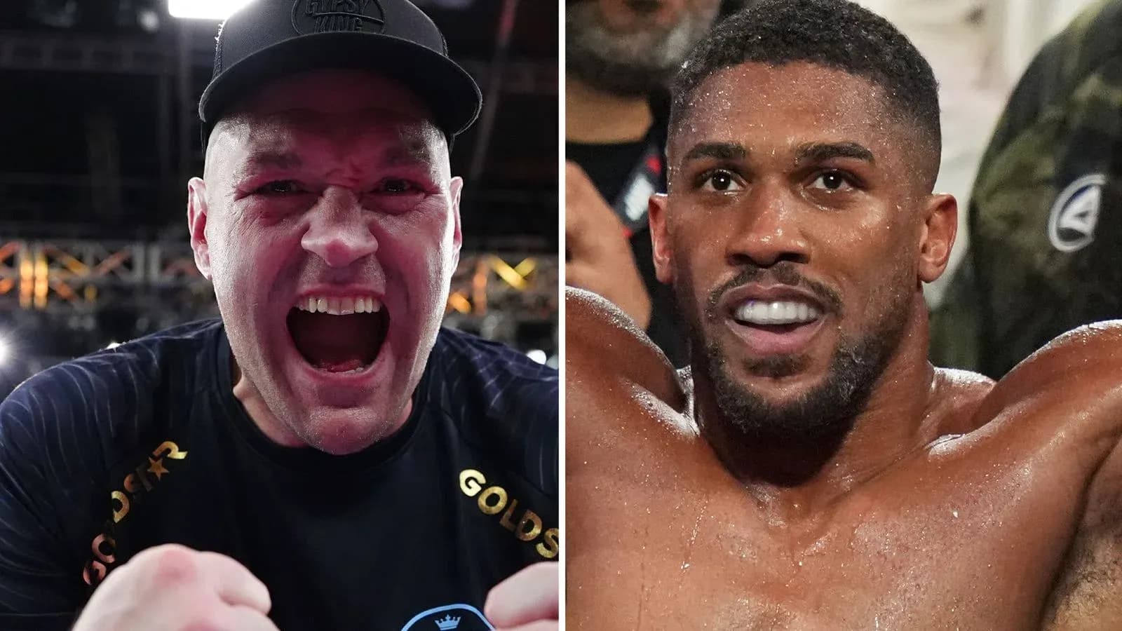 Tyson Fury and Anthony Joshua after boxing match
