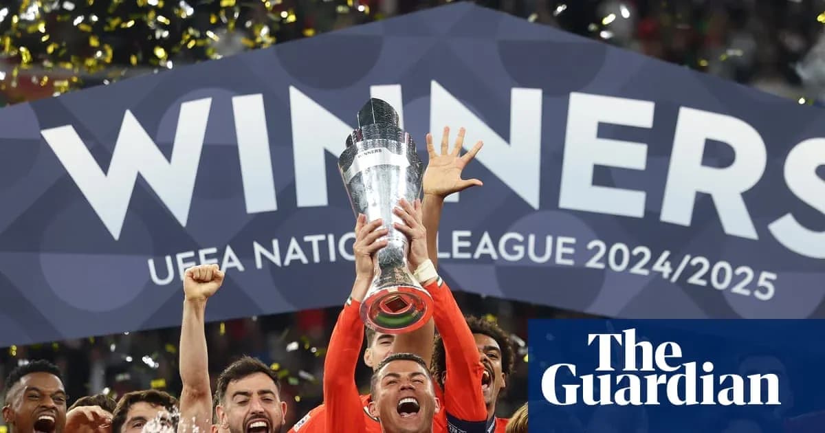 Jubilation after winning UEFA Nations League trophy Jubilation after winning UEFA Nations League trophy