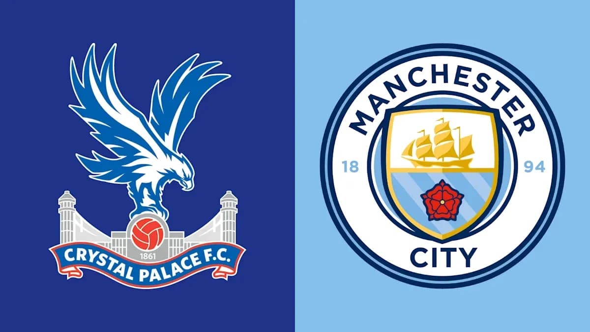 Logos of Crystal Palace and Manchester City Logos of Crystal Palace and Manchester City