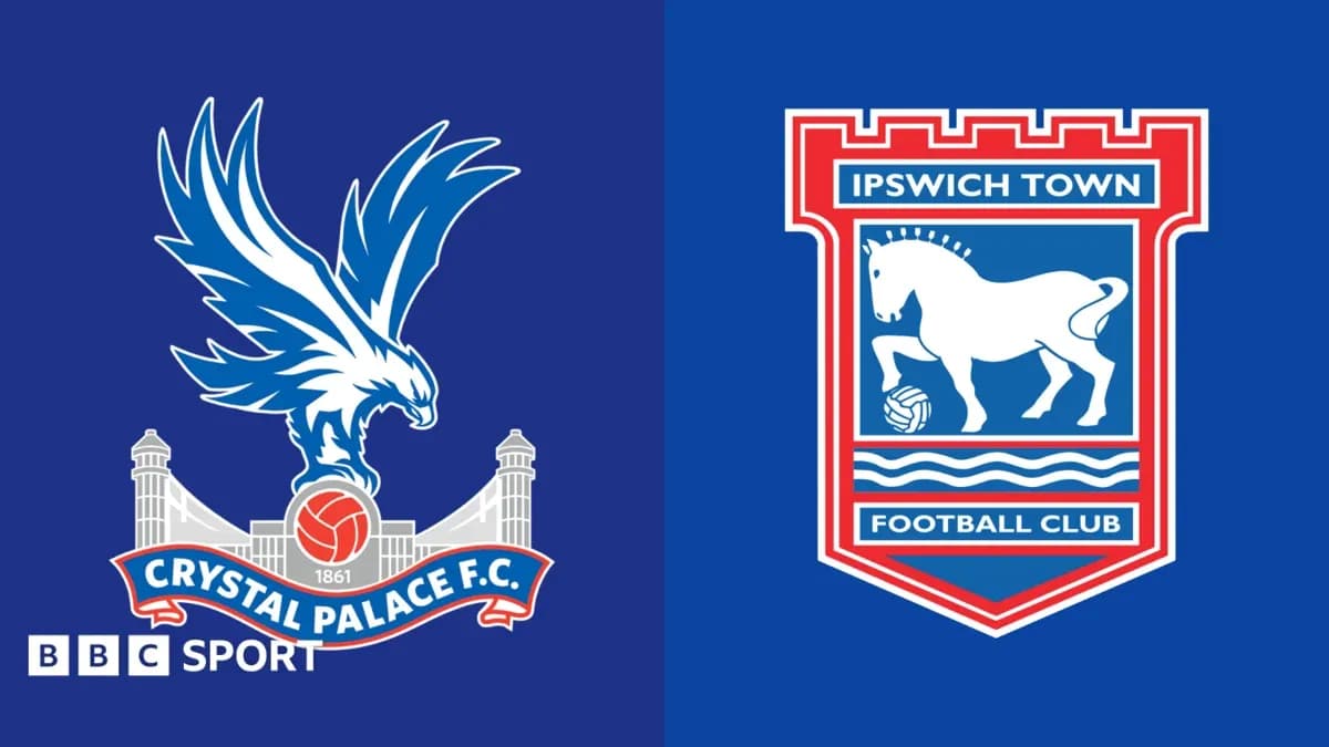 Logos of Crystal Palace F.C. and Ipswich Town Football Club Logos of Crystal Palace F.C. and Ipswich Town Football Club