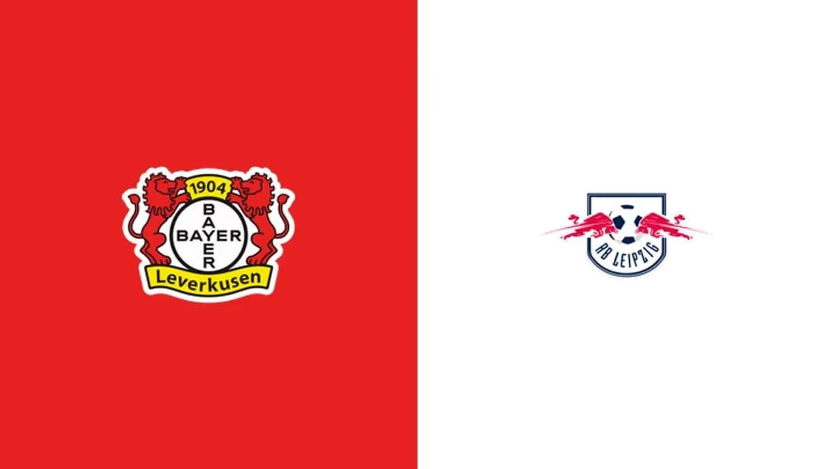 Bayer Leverkusen and RB Leipzig team logos Bayer Leverkusen and RB Leipzig team logos