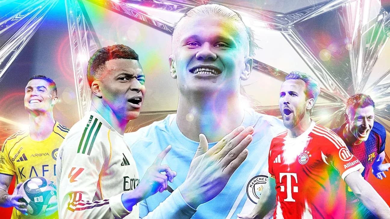 Famous football players celebrating in colorful design Famous football players celebrating in colorful design